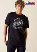 Get flocked pickup truck driving on road shirt