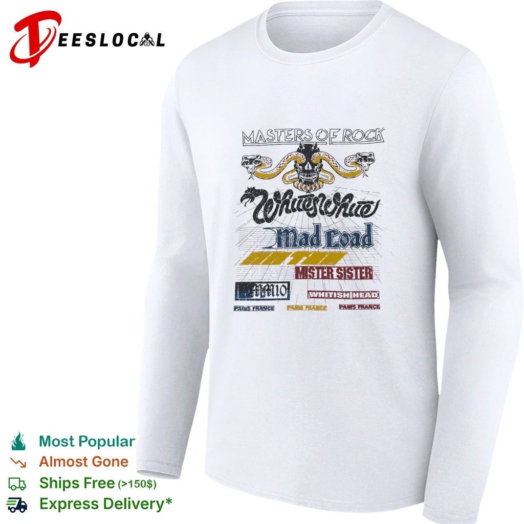 Masters of Rock Whitesnake Mad Load Mister Sister Whitish Head Paris France T-shirt
