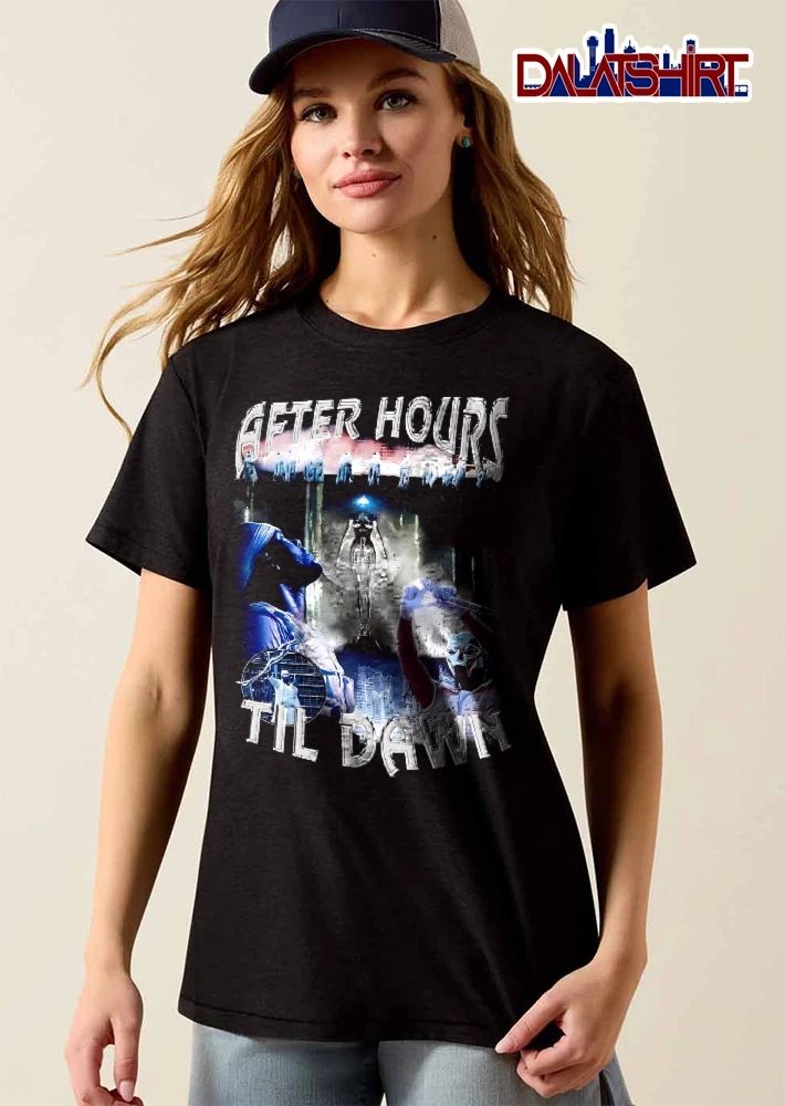 After Hours Til Dawn Performer Masked Singer Chrome Robot City Skyline Bootleg Collage shirt