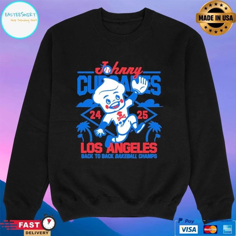 Johnny Cupcakes Los Angeles Back To Back Bakeball Champs 24-25 T-shirts