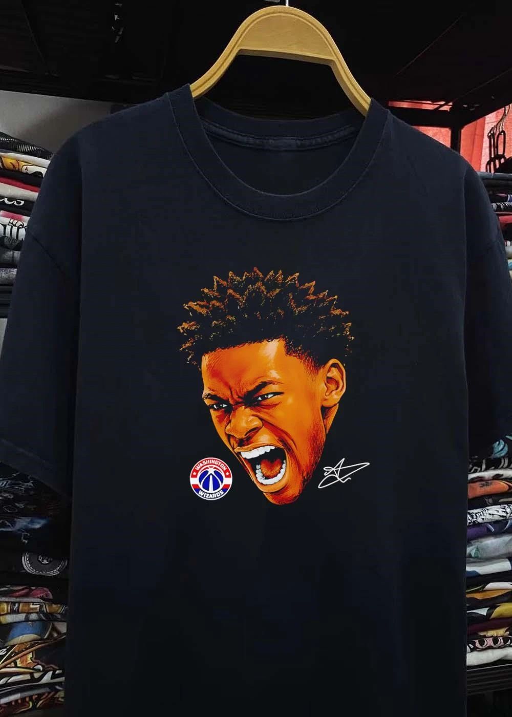Washington Wizards Basketball Player Screaming Illustration T-Shirt