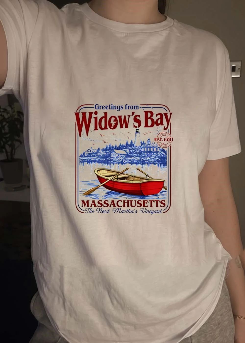 The Next Martha’s Vineyard Greetings From Widows Bay Massachusetts Boat shirt