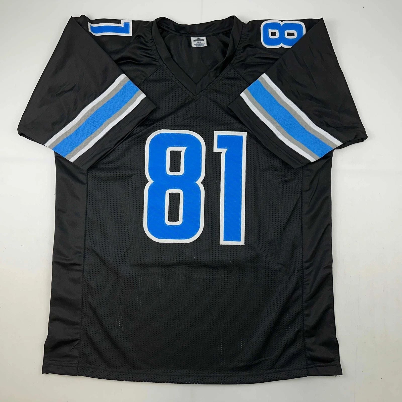 Calvin Johnson Detroit Black Reprint Jersey
