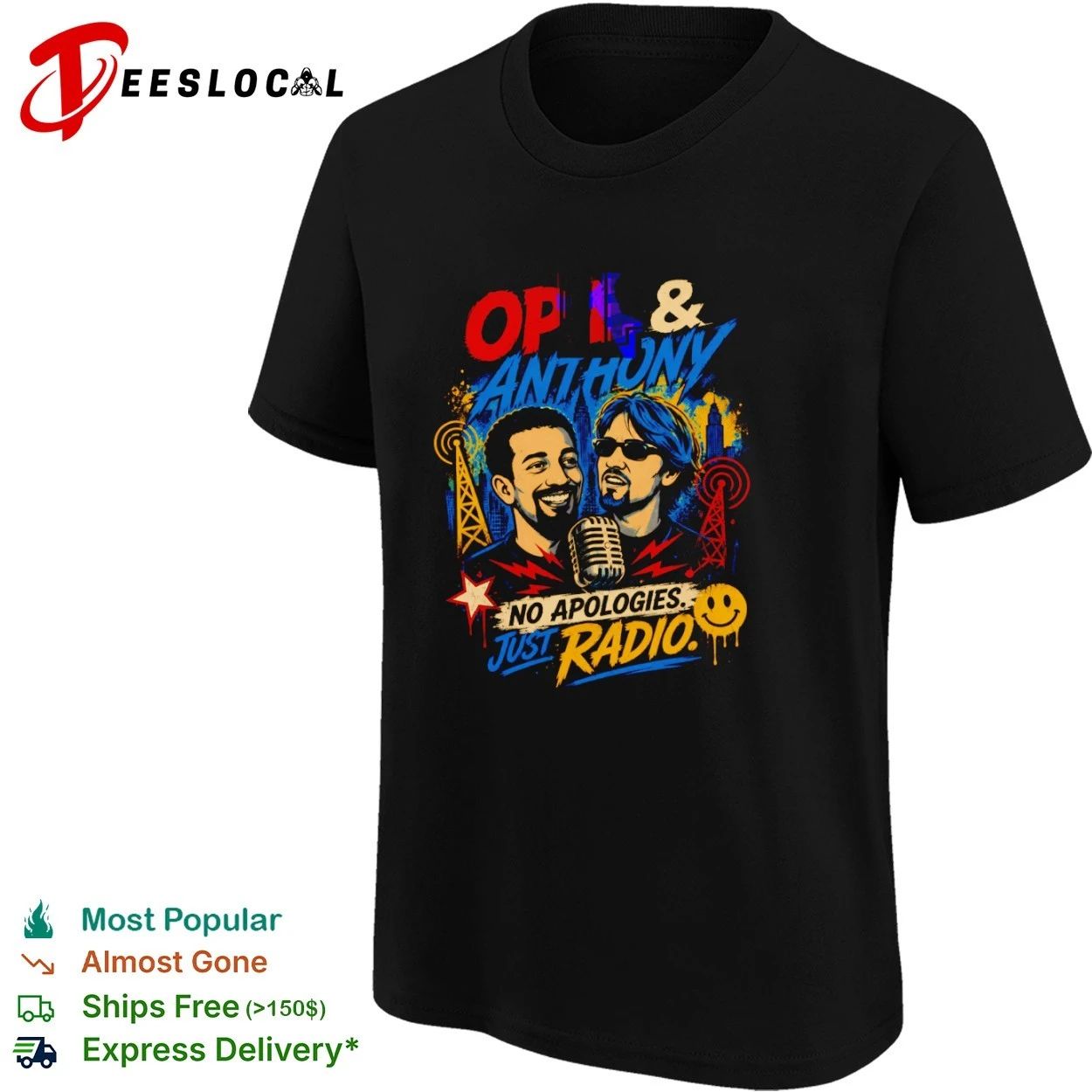 Opie and Anthony No Apologies Just Radio T-shirt