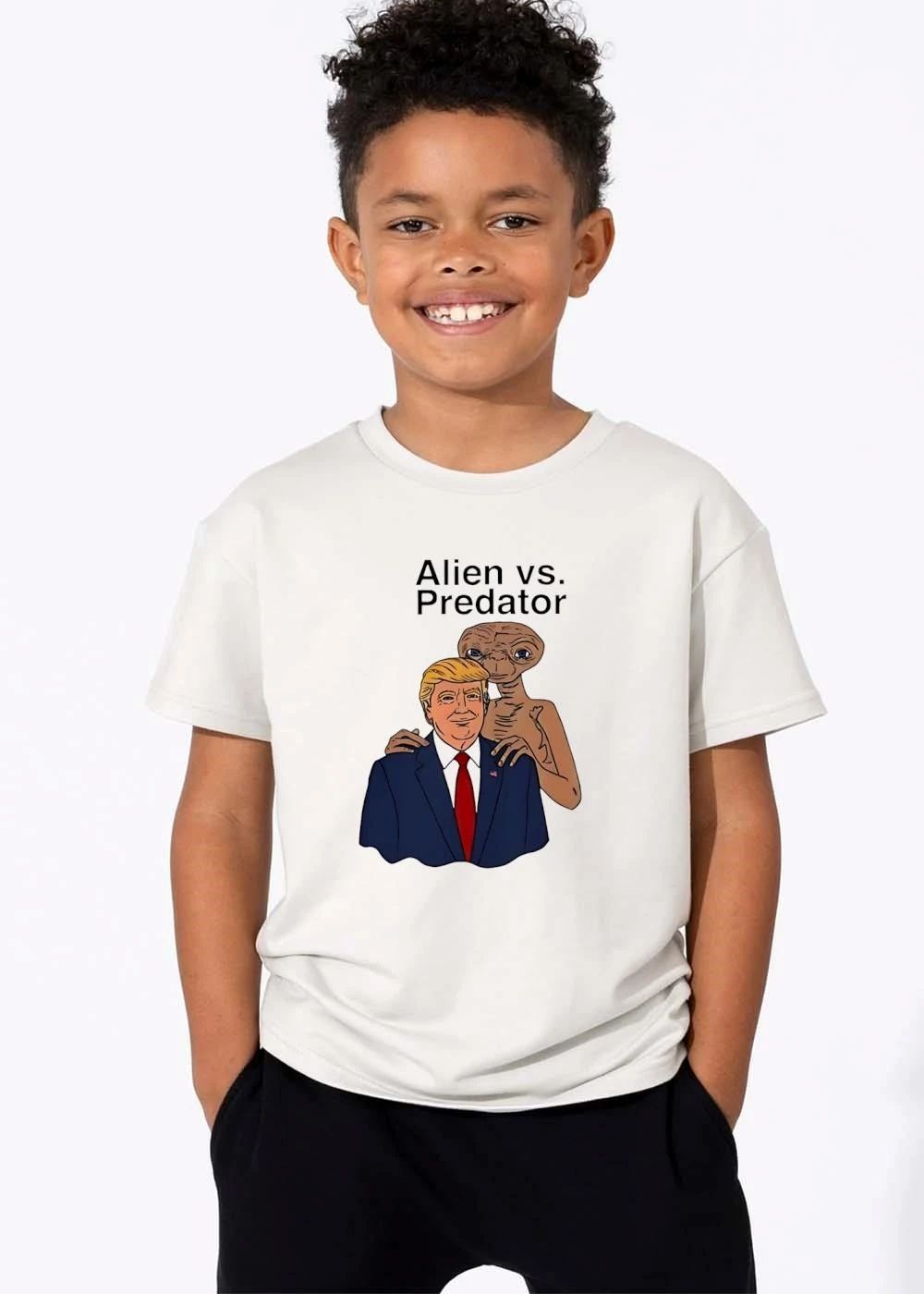 Alien Vs Predator Et Hands On Donald Trump Caricature Cartoon shirt