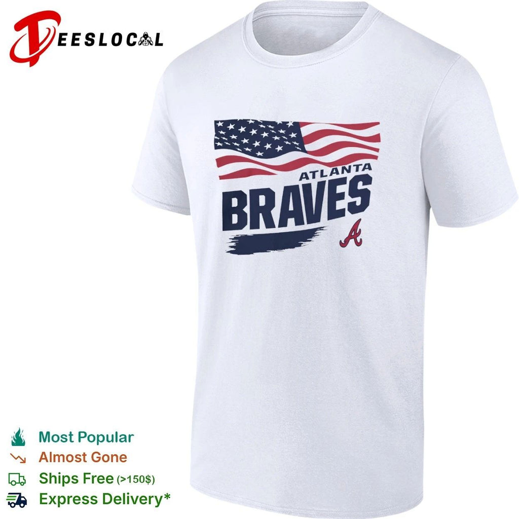 Atlanta Braves Waving Flag Atlanta Braves T-shirt