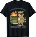 Funny Retro This Little Light-Of Mine Dumpster Fire Raccoon T-Shirt