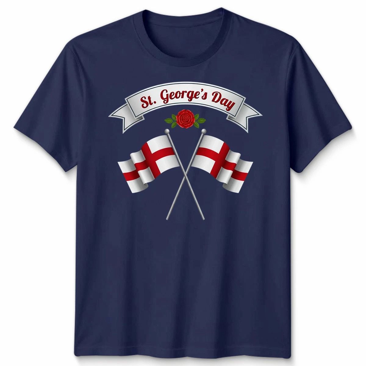 St George'S Day T Shirt Unisex England Rose Saint George Cross English