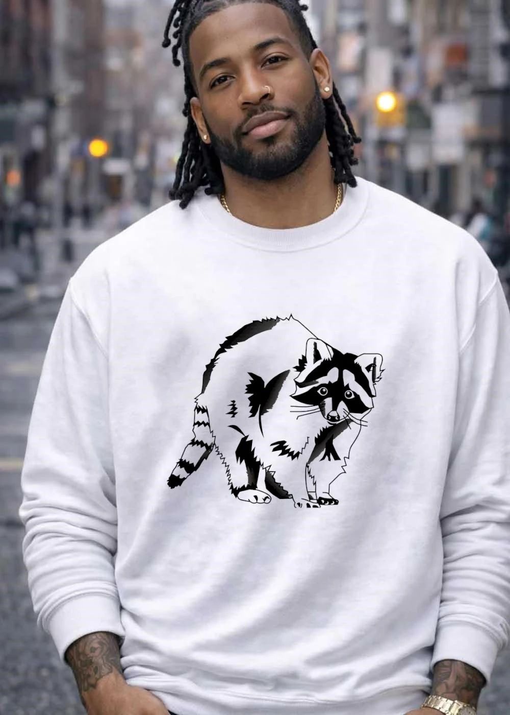 Raccoon Illustration Minimalist Graphic Style Unisex shirt