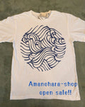 BLUE BLUE JAPAN T-Shirt Size 3 Indigo Blue Traditional Japanese Pattern New