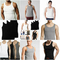 MENS VESTS 100% Cotton TANK TOP SUMMER TRAINING GYM TOPS PACK PLAIN S-2X UK Best