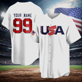Custom USA Baseball Jersey Personalized Name Number No Piping Team Uniform S-5XL