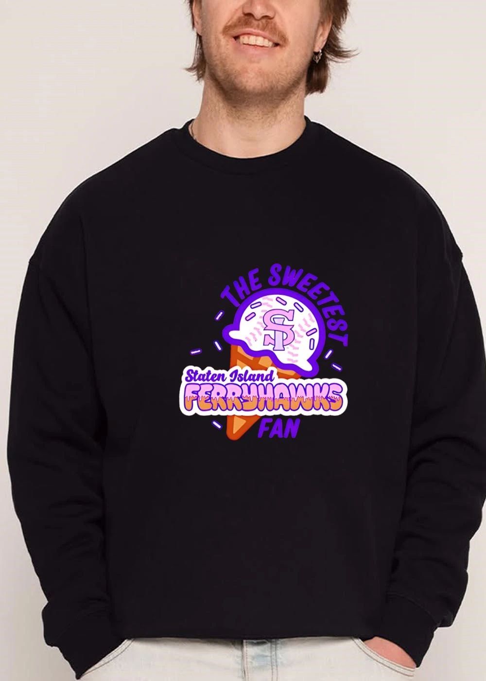 Staten Island Ferryhawks The Sweetest Fan Ice Cream Cone Baseball shirt