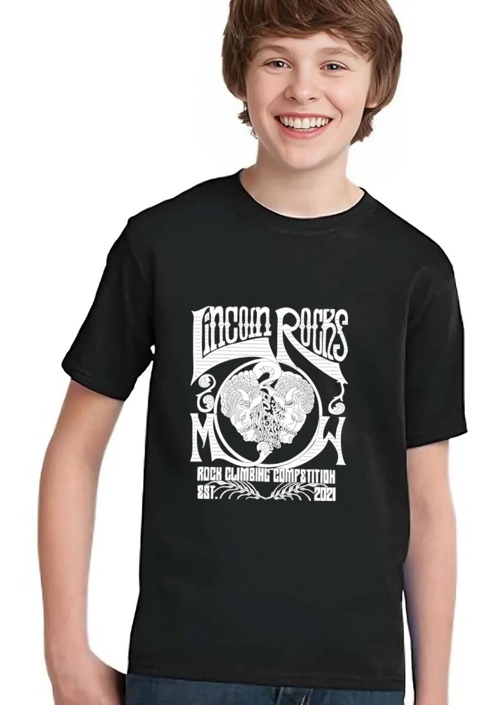 Lincoln Rocks Rock Climbing Competition Est 2021 Line Art Symmetrical Ram Heads shirt