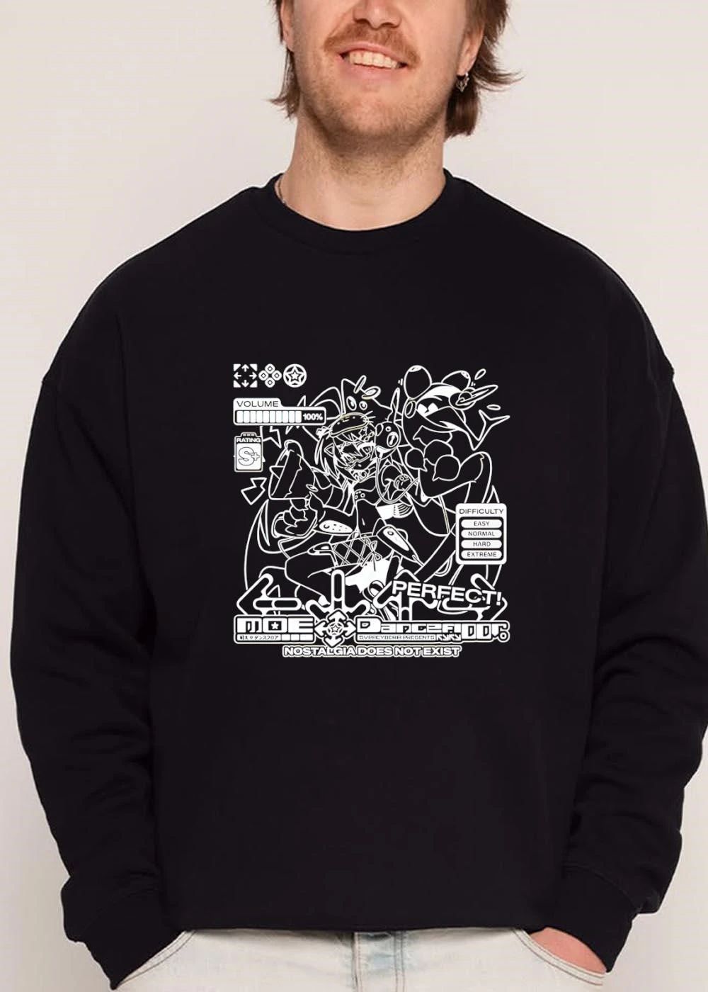 Moe Dance Floor Nostalgia Does Not Exist Perfect Kyky Anime Girl Rhythm Game Line Art shirt