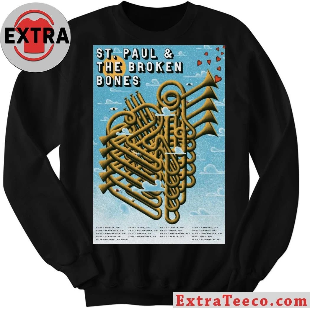 Poster St. Paul & The Broken Bones United Kingdom And European Tour 2026 Shirt