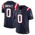Patriots #0 Christian Gonzalez Mesh Football Jersey