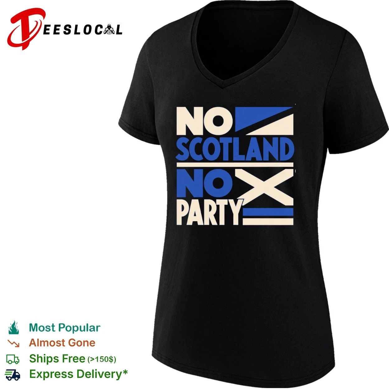 No Scotland No Party Scottish Football T-shirt