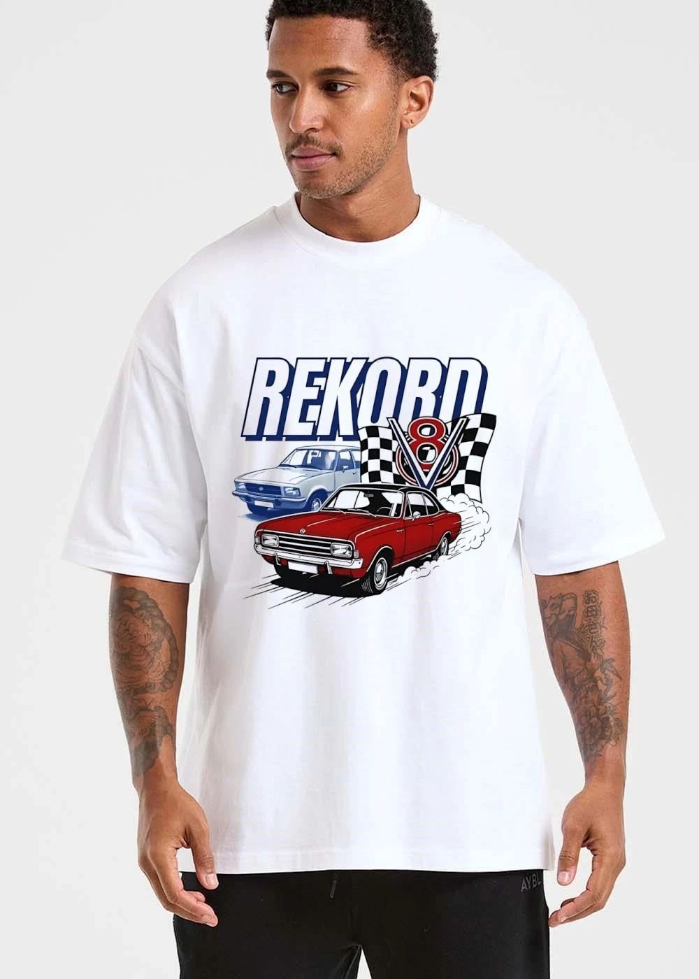 Opel Rekord V8 Red Coupe Blue Sedan Checkered Flag Smoke shirt