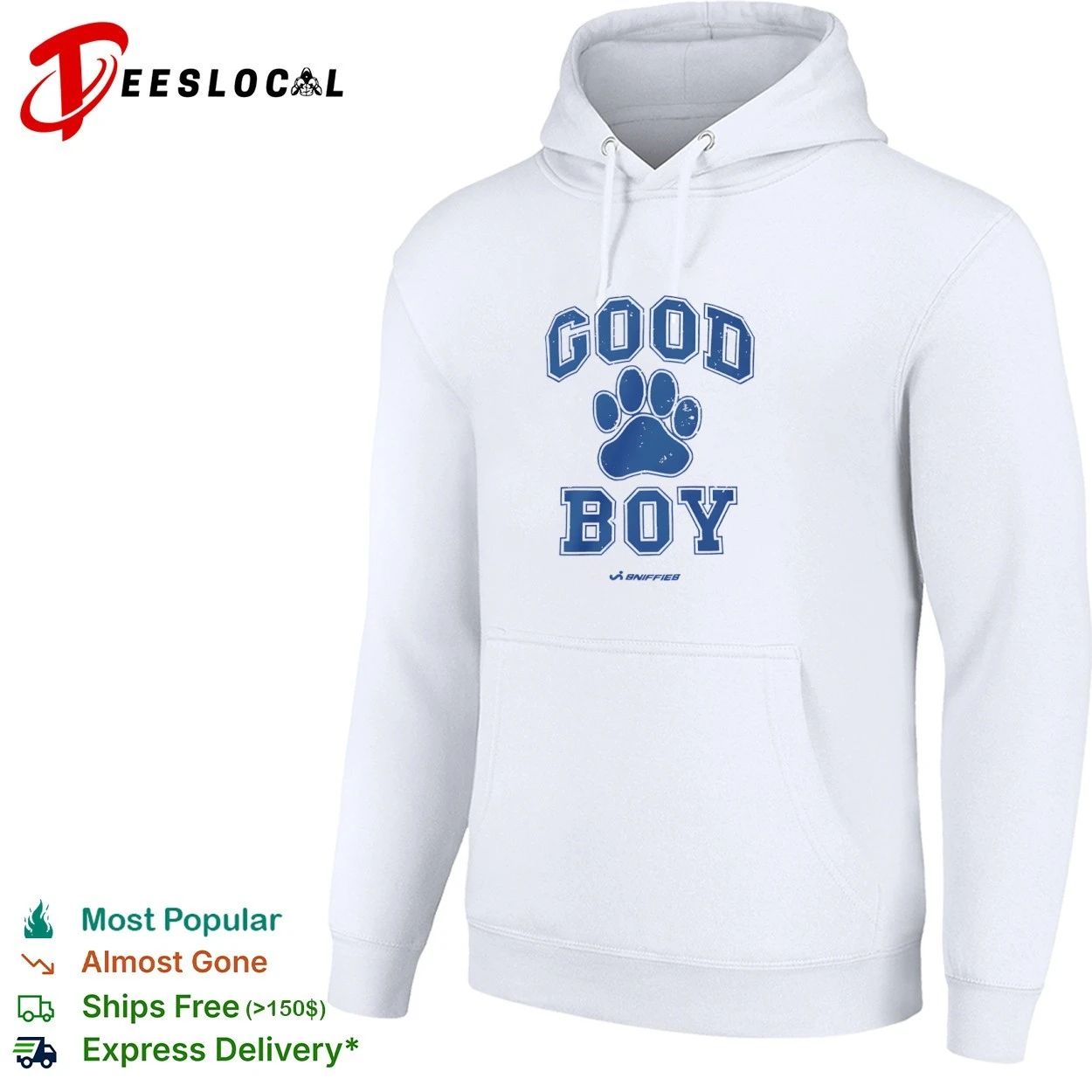 Good Boy Sniffies Paw Print dog lover T-shirt