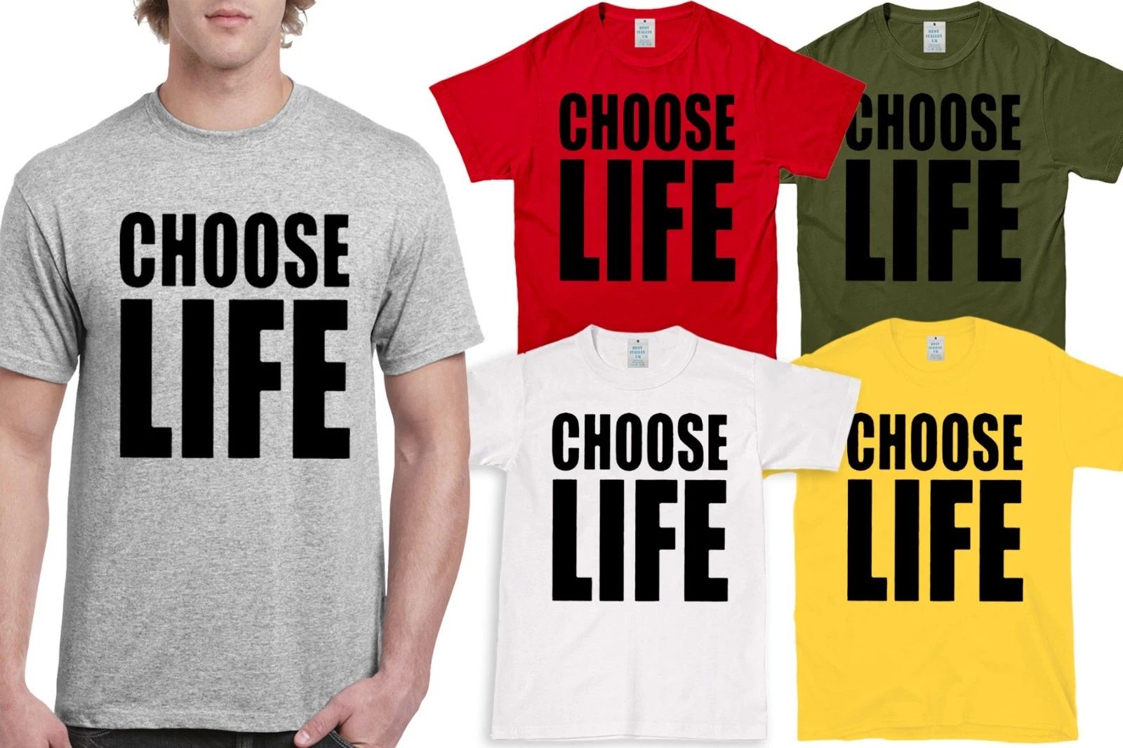 Choose Life T-Shirt Inspired By Wham! Fancy Dress T-Shirt