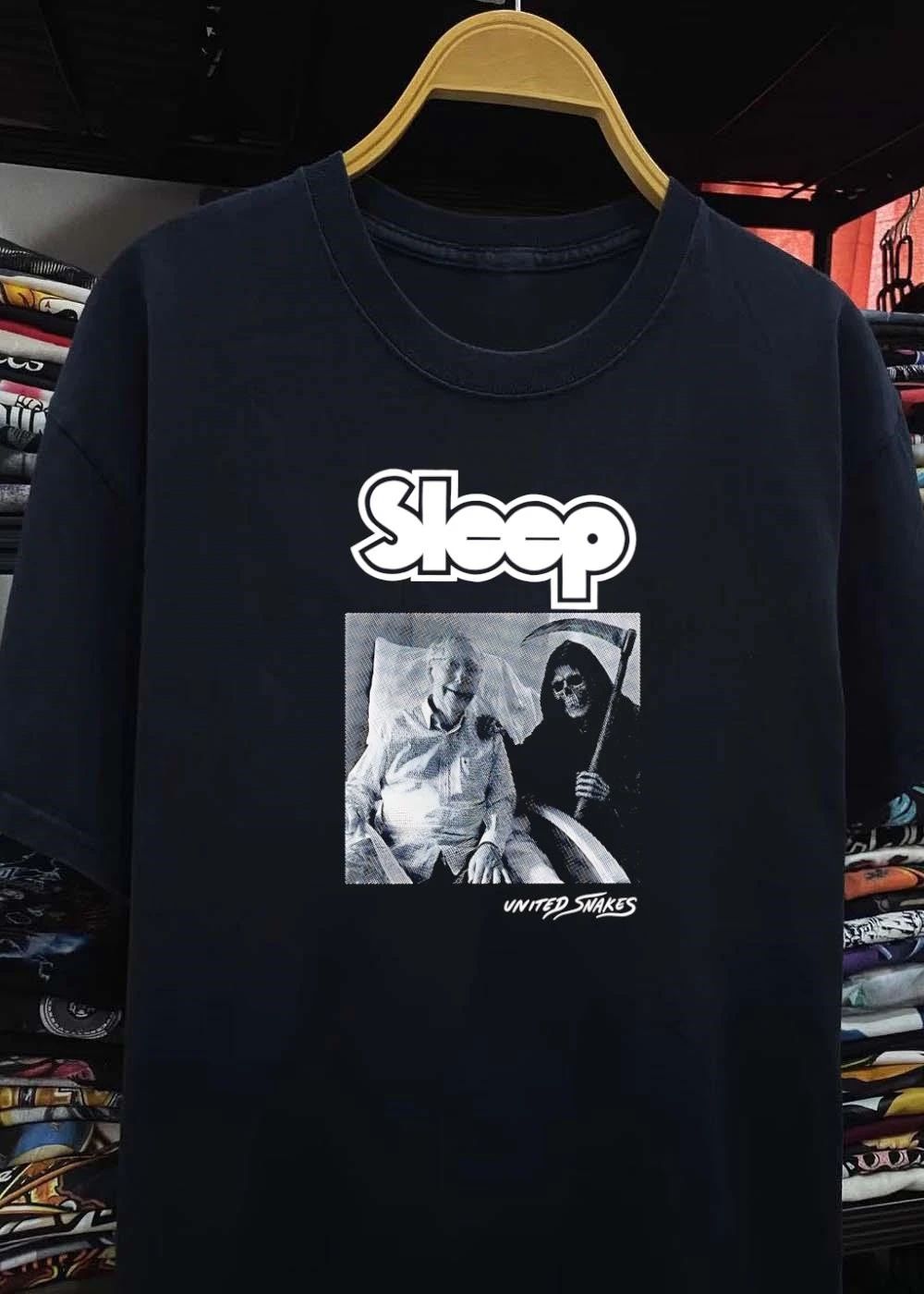 United Snakes Grim Reaper Holding Scythe Sleep Logo Shirt