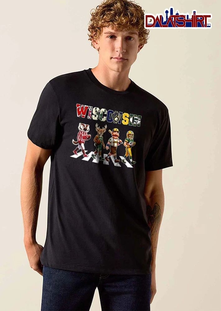 Wisconsin mascot football basketball baseball shirt