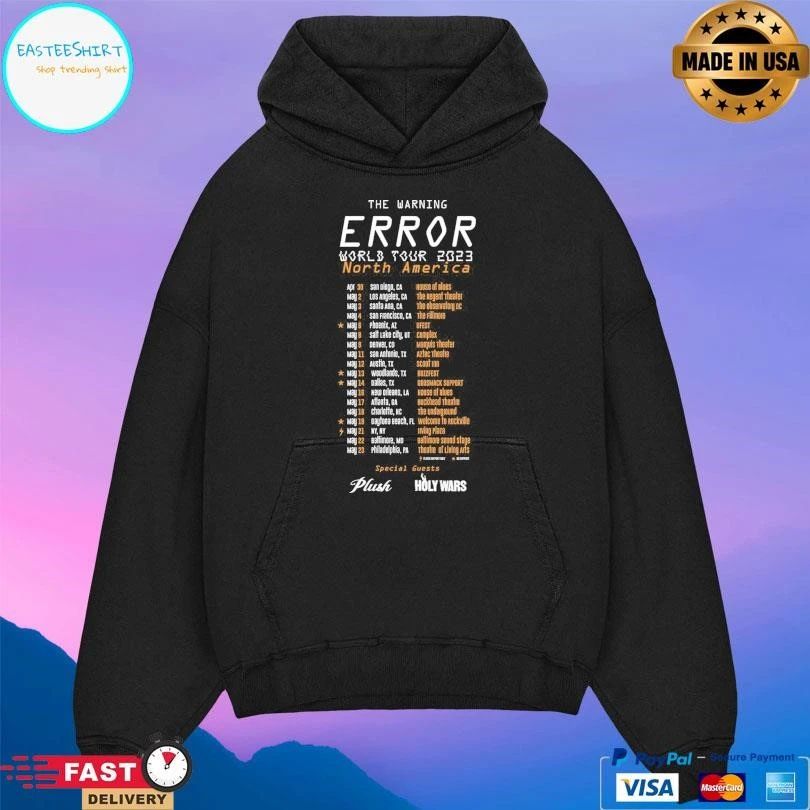 The Warning Error World Tour 2023 North America Special Guests Plush Holy Wars T-shirts