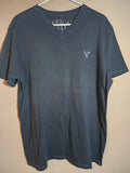 American Eagle Men's T-Shirt, Size Large, Navy Blue, Short Sleeve, V-Neck