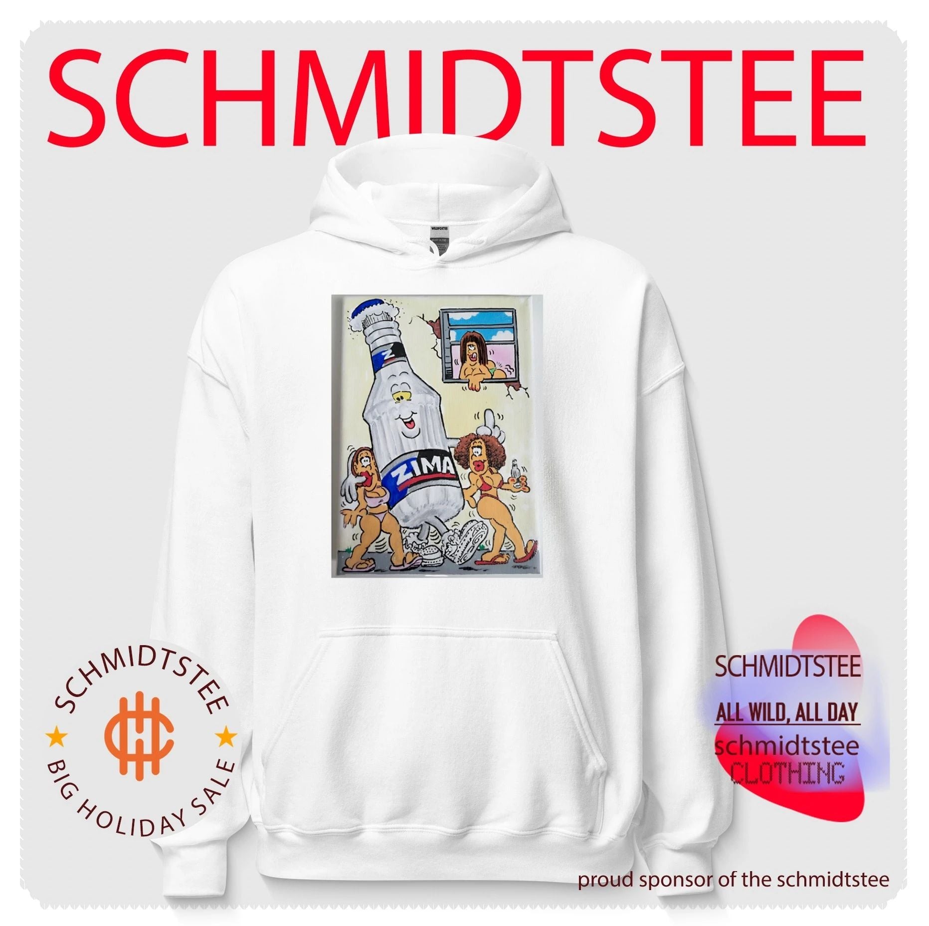 Zima Bottle Cartoon with Women 90s alcohol shirt