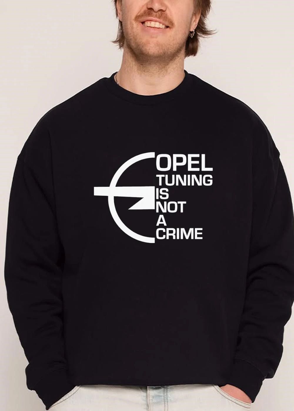 Opel Tuning Is Not A Crime Stylized Lightning Bolt Circle Logo shirt