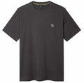 Paul Smith Mens T-Shirt Organic Zebra Crew Neck Tee in Steel Grey