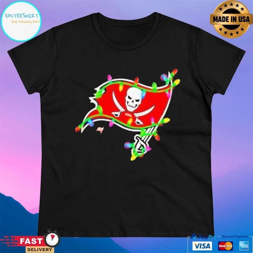 Tampa Bay Buccaneers Logo Holiday Lights T-shirts