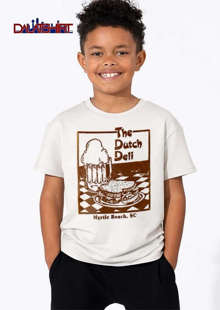 Dutch Deli Myrtle Beach SC Vintage Beer Mug Sandwich Checkered Pattern shirt