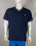 Makobi Blue V-Neck Ringer T Shirt, A Grade, Men's Size XL