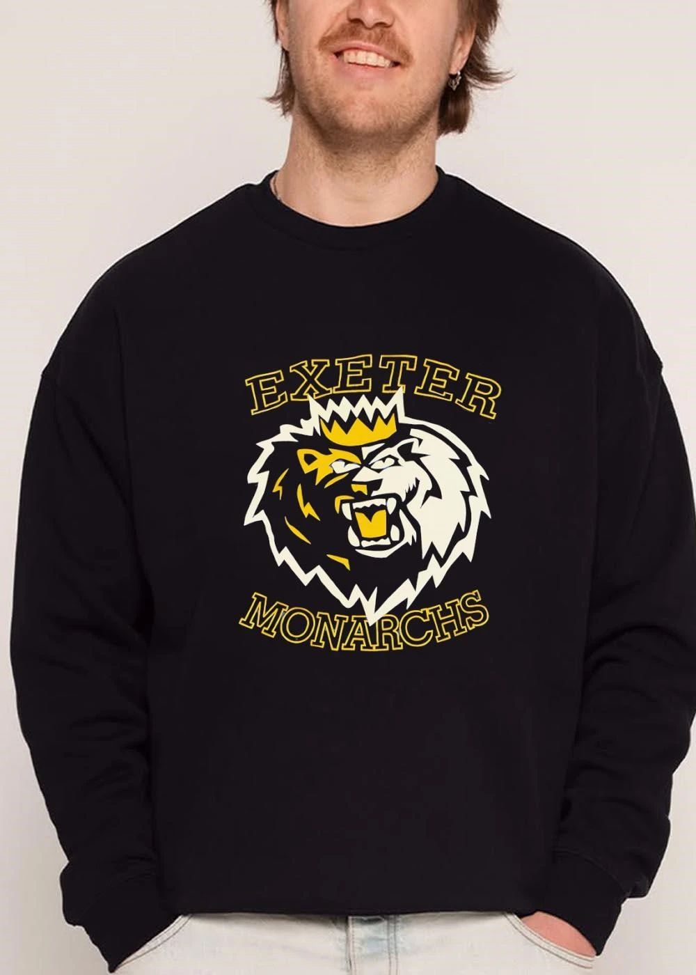 Exeter Monarchs Roaring Lion Head Gold Crown Mascot Logo shirt