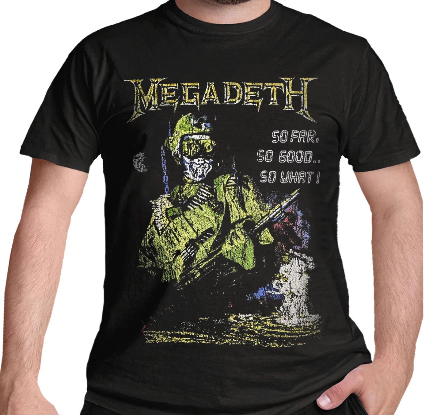 Official Megadeth T Shirt So Far So Good So What Explosion Black New S To XXL