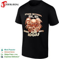 Stuck Between Idk Idc and Idgaf skeleton T-shirt