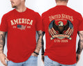 250 Years American Flag Bald Eagle 250th Anniversary USA Front & Back T-Shirt