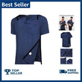 Men’s Post Shoulder Surgery Recovery Shirt Tear Away Short Sleeve Rotator Cuf...