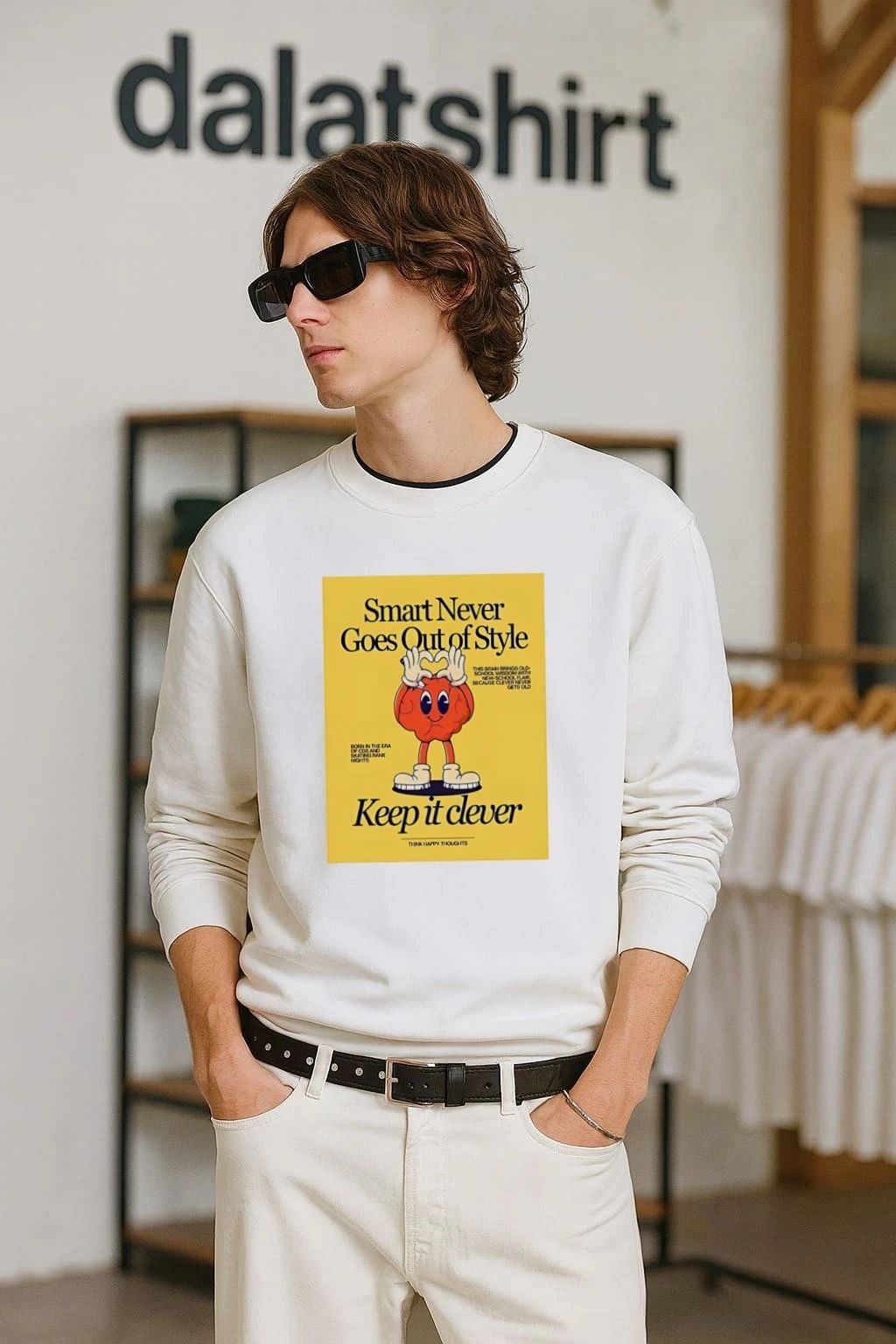 Clever Brain smart never goes out of style keep it clever this brain brings old-school shirt