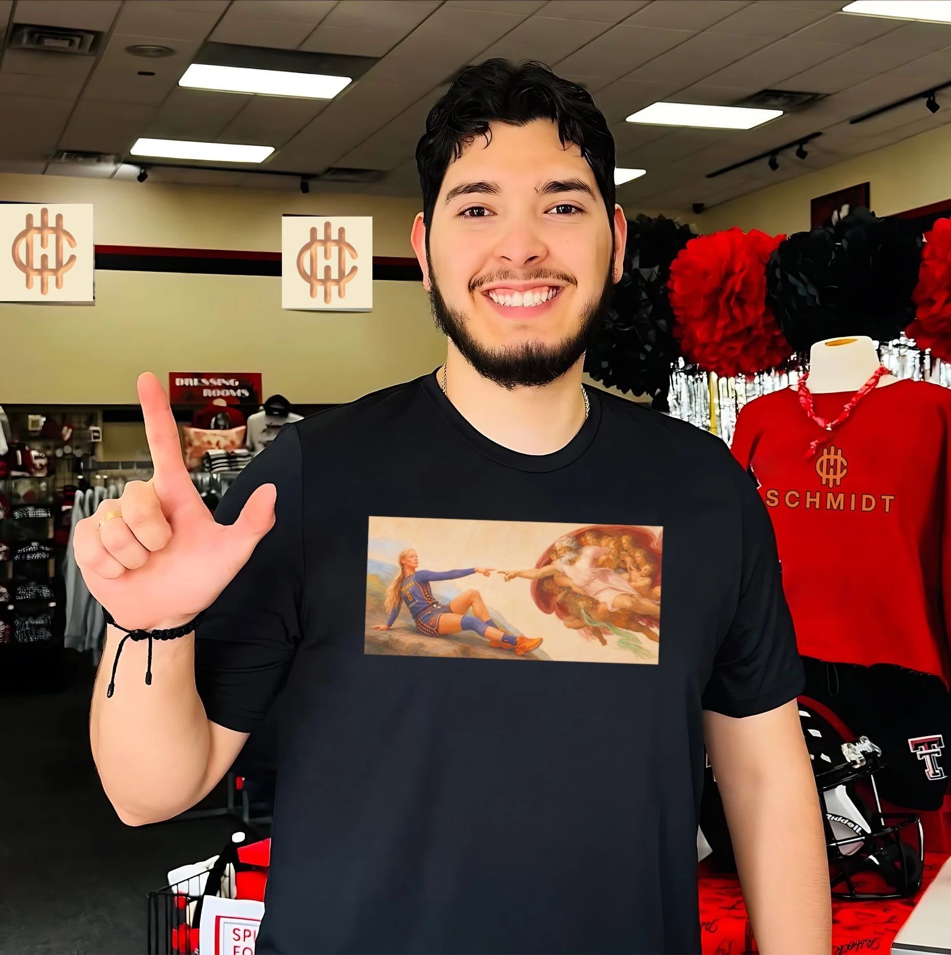 Indiana Fever Sophie Cunningham the Creation of Adam meme shirt