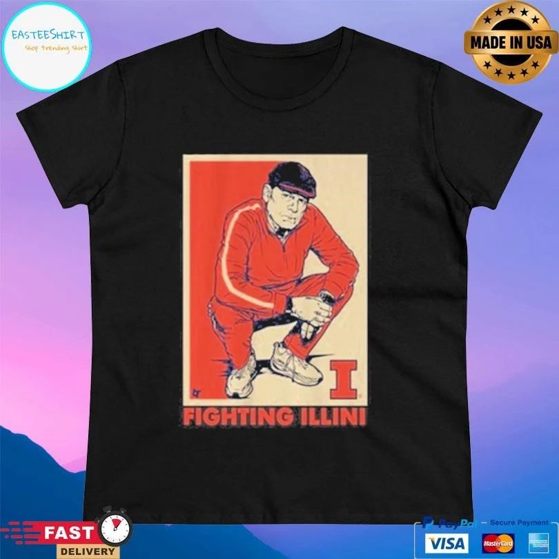 Illinois Basketball Track Suit Coach Underwood T-shirts