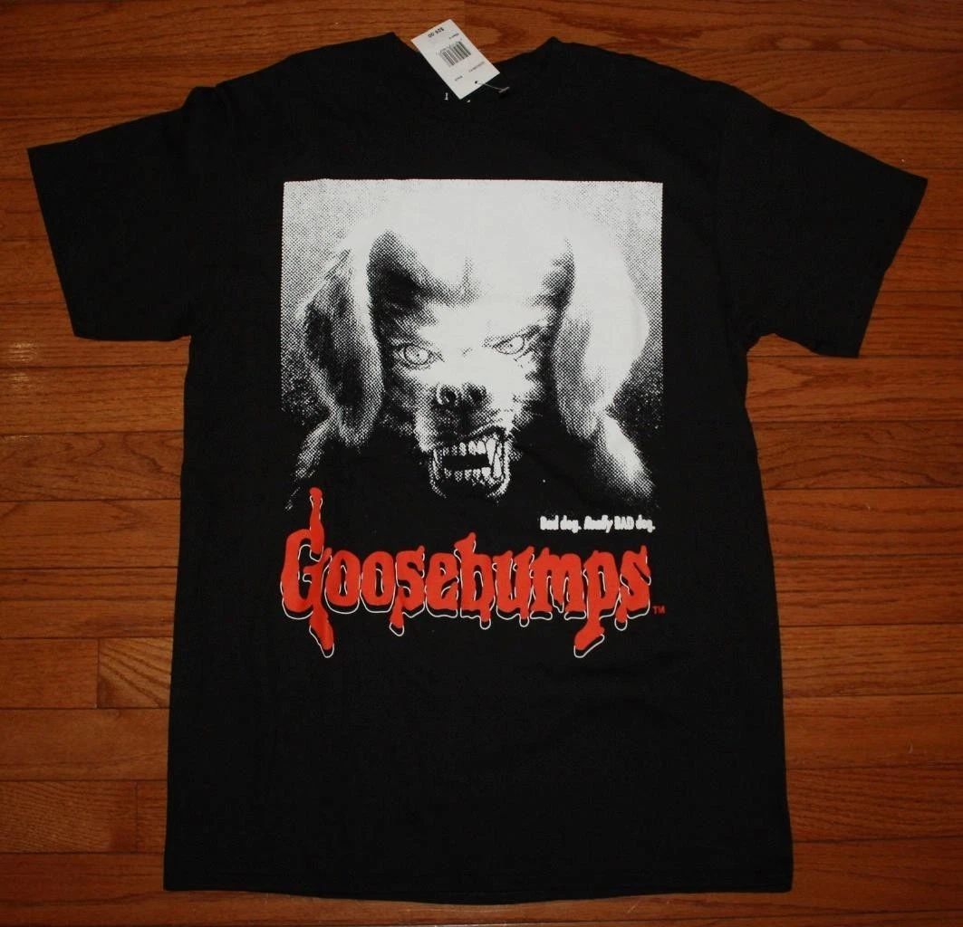 Mens GOOSEBUMPS Graphic Tee Black Size XL T-Shirt BAD DOG REALLY BAD DOG *T3