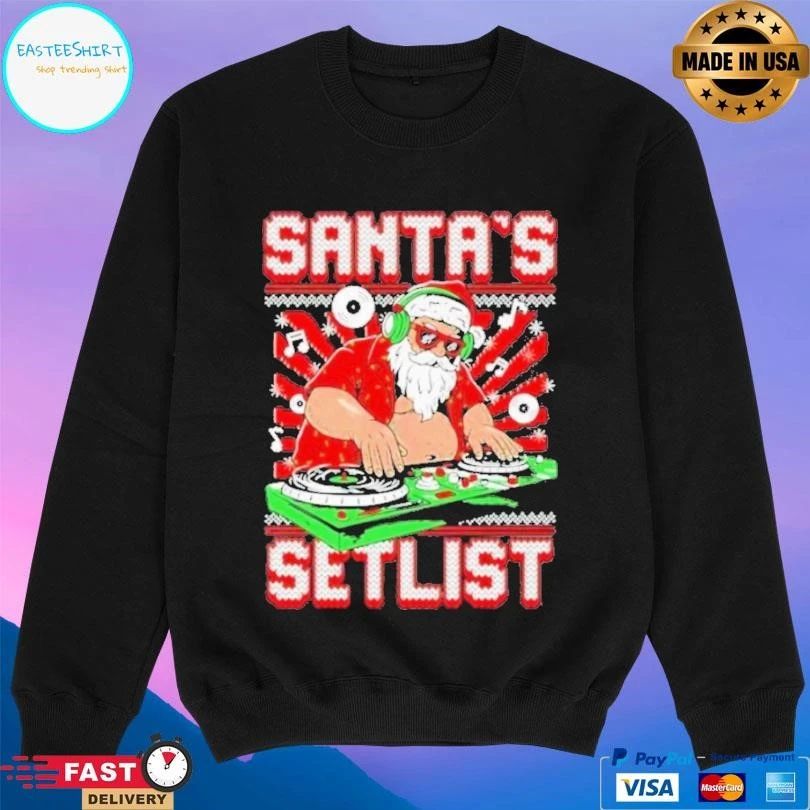 Santa’s Play Dj Setlist Ugly Christmas 2025 T-shirts