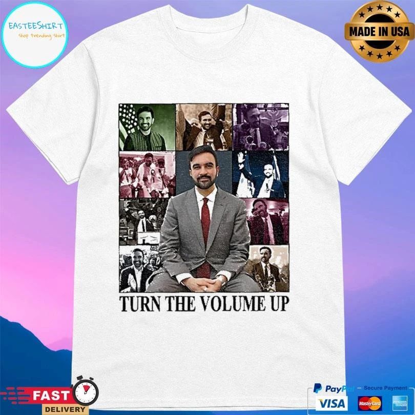 Zohran Mamdani Turn The Volume Up Nyc 2026 The Eras Tour Vintage T-shirts