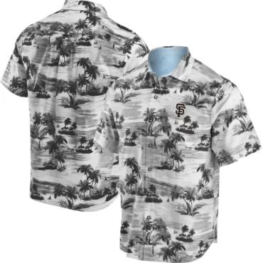 San Francisco Giants Monochrome Palm Hawaiian Shirt