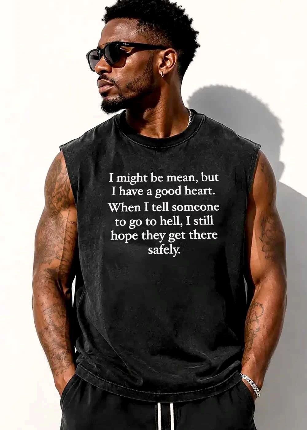 I Might Be Mean But Have A Good Heart When Tell Someone To Go Hell Still Hope They Get There Safely shirt