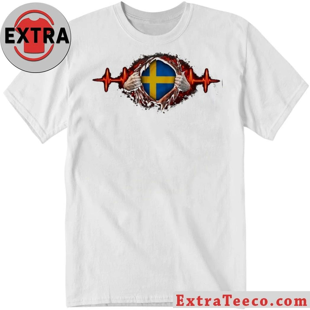Swedish Heartbeat Flag T-Shirt