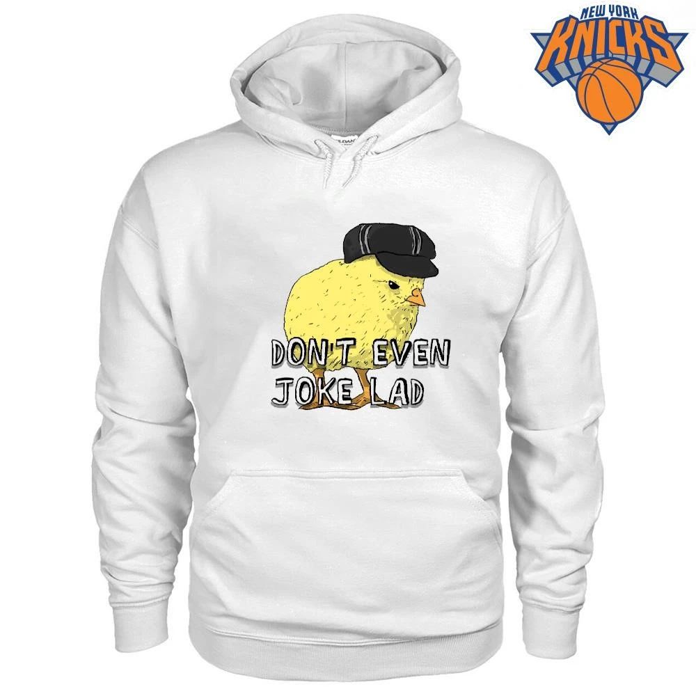 Dont Even Joke Lad Grumpy Yellow Chick Wearing Newsboy Cap Funny Meme Shirt